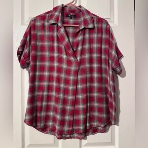 Madewell Red Plaid Shirt